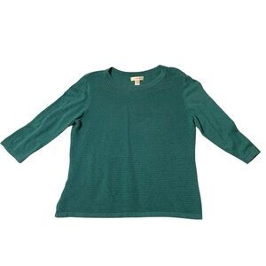 Christopher & Banks Teal Long Sleeve Top